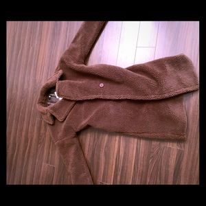 Chocolate colored teddy coat- brand new!